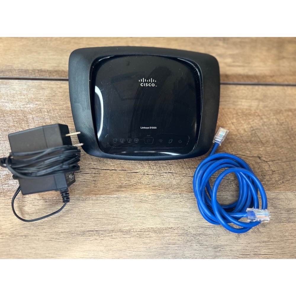 Cisco Linksys E1000 Wireless N Router with Power Adapter and Ethernet Cable‎